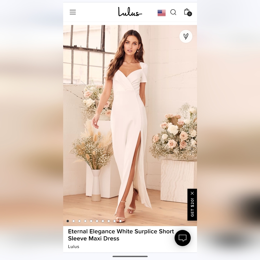 Lulu's white dress size small